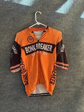 Capo Cycling Jersey Mens Small Orange Bonk Breaker Full Zip Pockets Bike Road